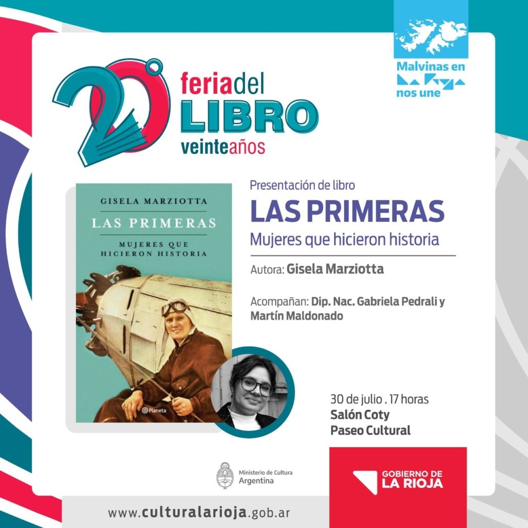 Invitan a participar de la presentación del libro “Las Primeras”